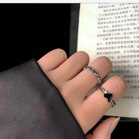Black Heart 2 rings " combo"