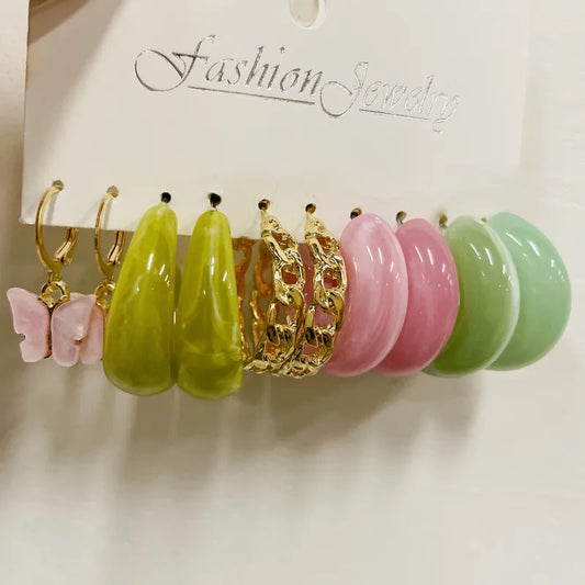 Fashion-Butterfly-Arylic-Polishing-Inlay-Acrylic-Women-s-Earrings-1-Set