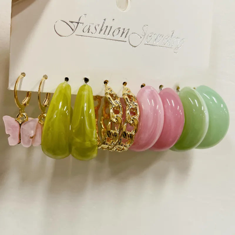 Fashion-Butterfly-Arylic-Polishing-Inlay-Acrylic-Women-s-Earrings-1-Set