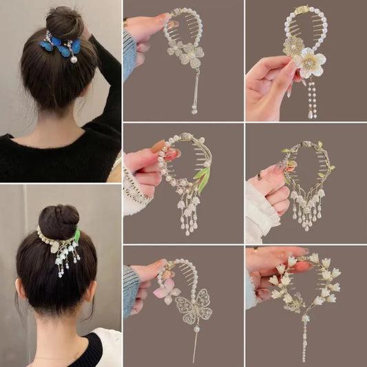 Women-s-Ig-Style-Elegant-Flower-Butterfly-Arylic-Alloy-Hair-Buckle