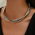 Simple Style Solid Color Alloy Women’s Choker