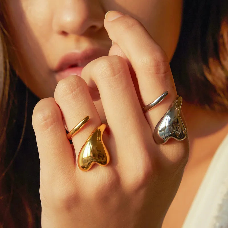Wholesale-Jewelry-IG-Style-Heart-Shape-316-Stainless-Steel-18K-Gold-Plated-Plating-Open-Rings-4