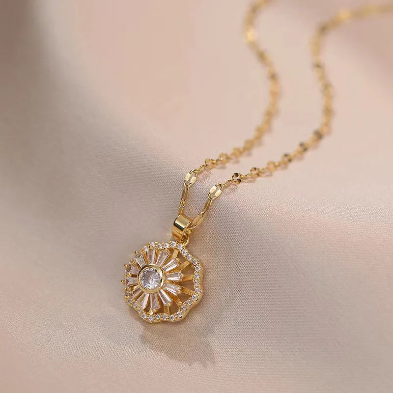 Wholesale-Jewelry-Simple-Style-Classic-Style-Geometric-Flower-Titanium-Steel-Diamond-Pendant-Necklace-cable-chain (13)