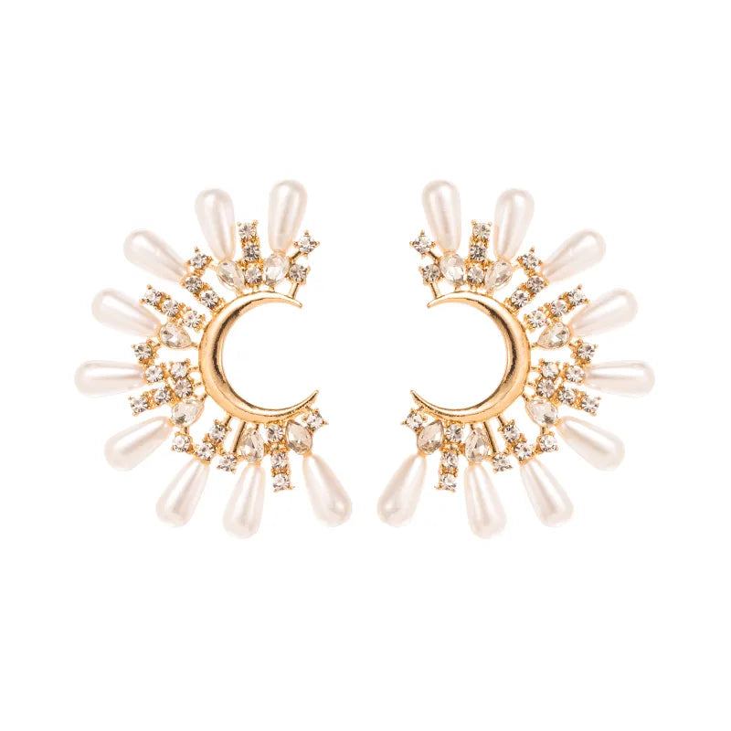 1-Pair-Fashion-C-Shape-Inlay-304-Stainless-Steel-Pearl-Zircon-Ear-Studs-4