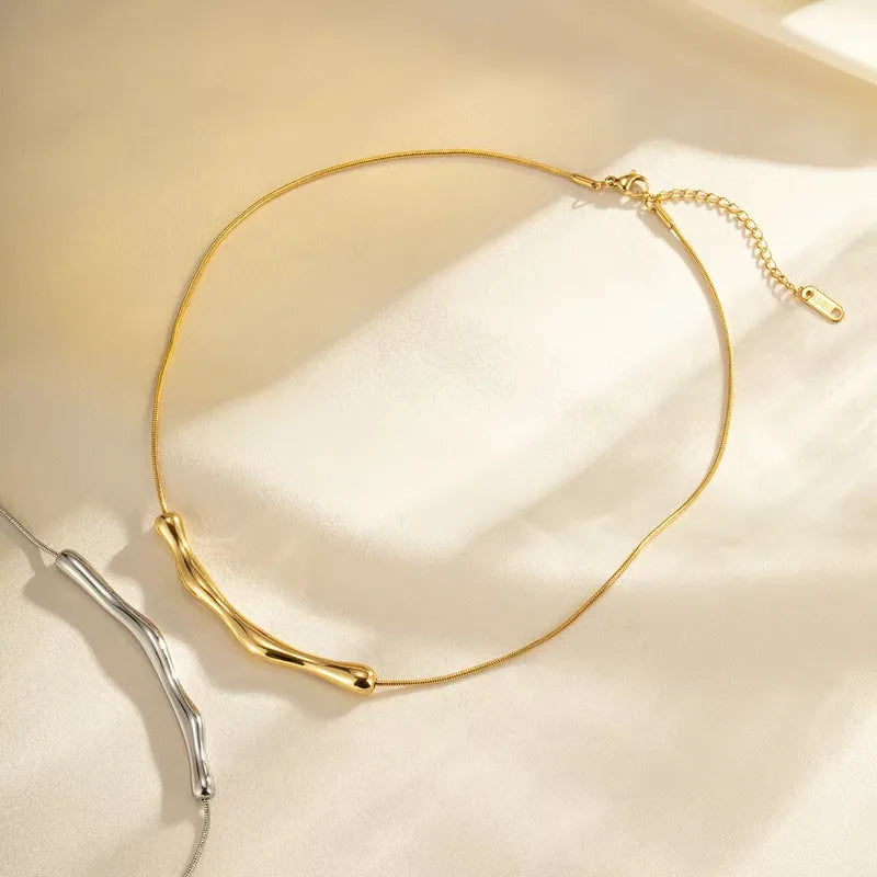 minimal bar necklace – waterproof stainless steel jewellery