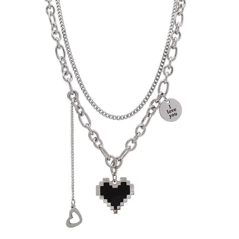 Autumn-Mosaic-Black-Love-Necklace-Female-Ns-Hip-Hop-Niche-Design-Simple-Letter-Pendant-Collarbone-Chain-4