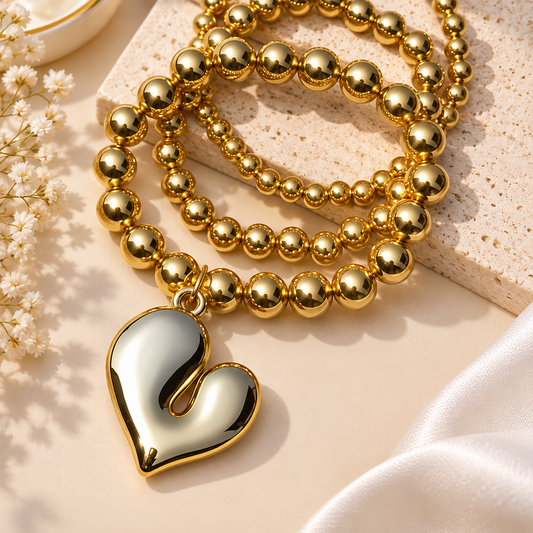 Crooked Heart Bracelet Stack
