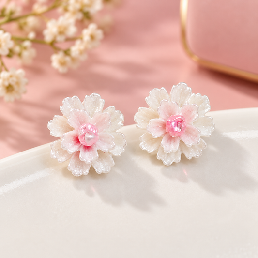 Cute flower stud