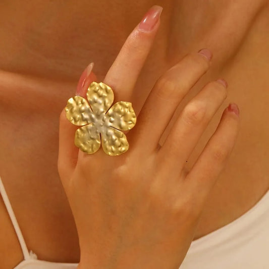 Wholesale-Jewelry-Vintage-Style-Simple-Style-Round-Starfish-Flower-304-Stainless-Steel-Open-Rings-2.jpg