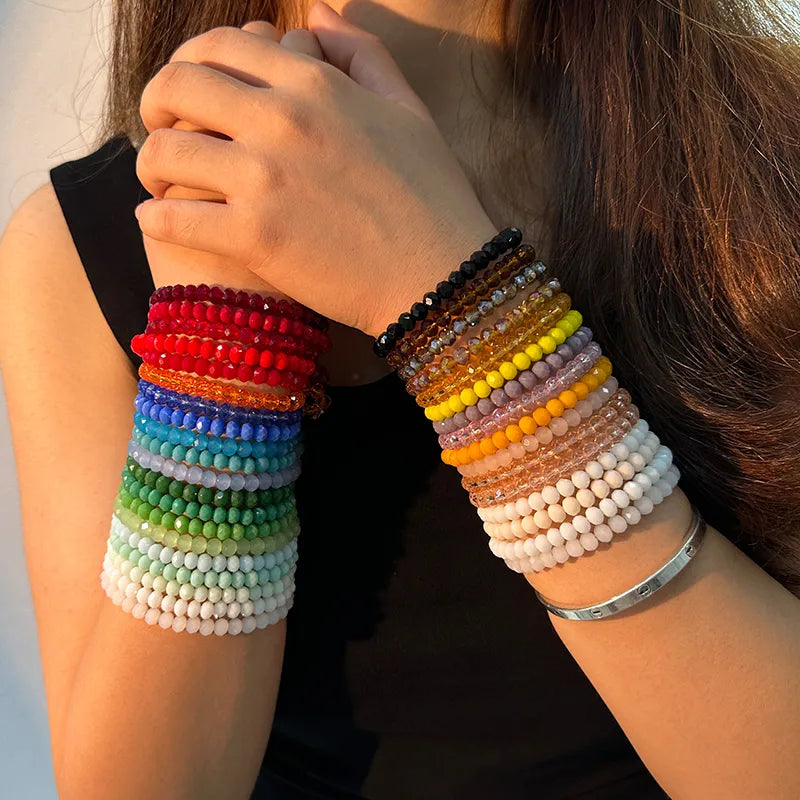 Casual-Commute-Solid-Color-Artificial-Crystal-Wholesale-Bracelets