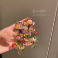 simple style geometric alloy artificial gemstones women’s earrings 1 pair