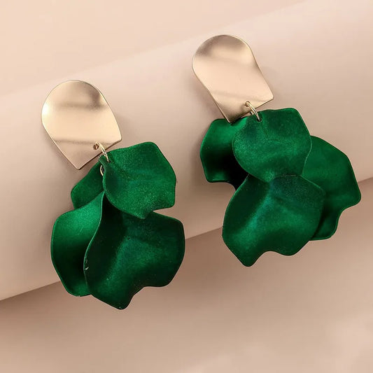 1-Pair-Elegant-Luxurious-Leaf-Arylic-Alloy-Drop-Earrings-2