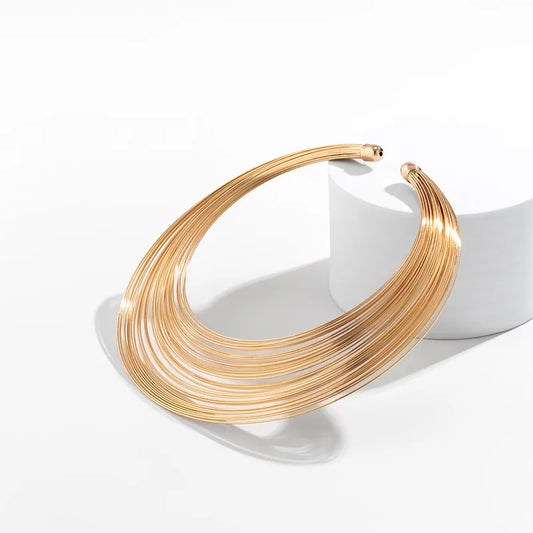 Wholesale-Jewelry-Vintage-Style-Exaggerated-Classic-Style-Round-Iron-Layered-Necklace-3