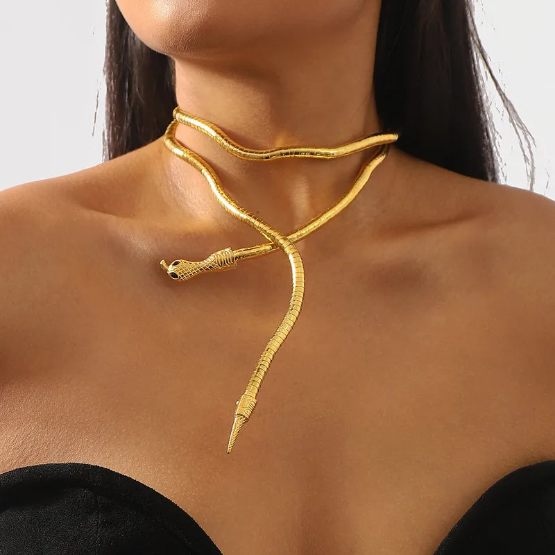 Luxurious-Punk-Cool-Style-Snake-Zinc-Alloy-Wholesale-Necklace-1