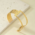 modern style simple style solid color alloy plating women’s cuff bracelets