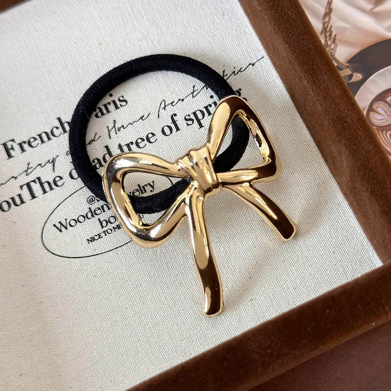 Women-s-IG-Style-Basic-Commute-Solid-Color-Bow-Knot-Alloy-Hair-Tie-4