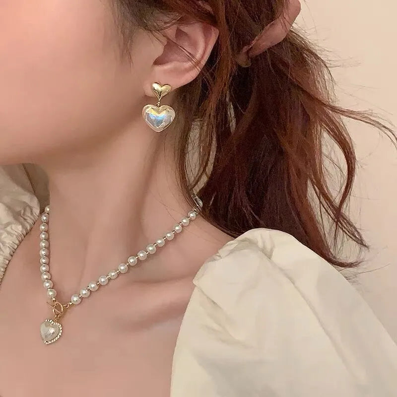 Elegant-Heart-Shape-Imitation-Pearl-Alloy-Beaded-Plating-Inlay-Rhinestones-Pearl-Women-s-Pendant-Necklace-2