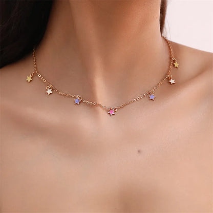 Sweet-Star-Alloy-Chain-Women-s-Necklace