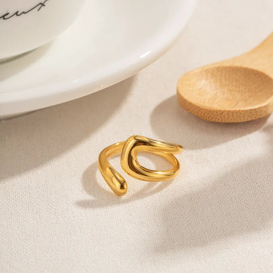 Wholesale-Jewelry-IG-Style-Simple-Style-Irregular-Solid-Color-304-Stainless-Steel-Plating-Open-Rings-4