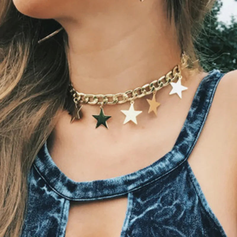 Streetwear-Star-Alloy-Wholesale-Choker