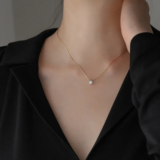 Wholesale-Jewelry-Simple-Style-Heart-Shape-316L-Stainless-Steel-18K-Gold-Plated-Three-dimensional-Pendant-Necklace-4