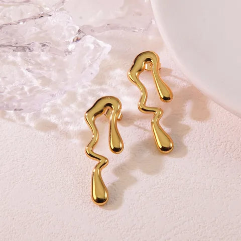 1-Pair-Hip-Hop-Novelty-Classic-Style-Water-Droplets-304-Stainless-Steel-Imitation-Gold-Drop-Earrings