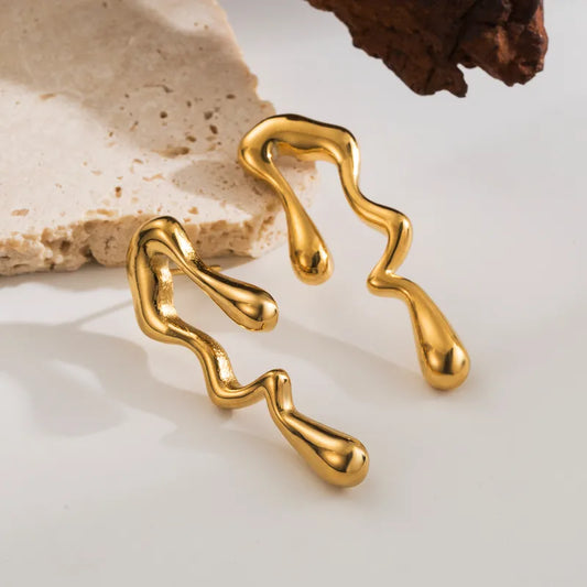 1-Pair-IG-Style-French-Style-Simple-Style-Irregular-Heart-Shape-Solid-Color-Oil-Pressure-Plating-304-Stainless-Steel-18K-Gold-Plated-Ear-Studs-3