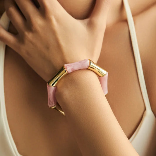 Hawaiian-Beach-Tropical-Semicircle-Arylic-Resin-Bangles-Wholesale