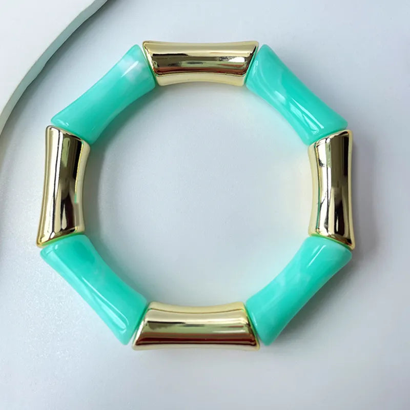Hawaiian-Beach-Tropical-Semicircle-Arylic-Resin-Bangles-Wholesale-4