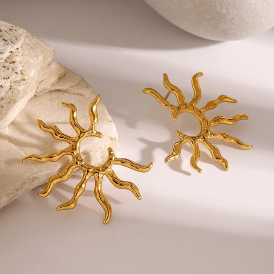 1-Pair-Simple-Style-Classic-Style-Sun-304-Stainless-Steel-Ear-Studs-5