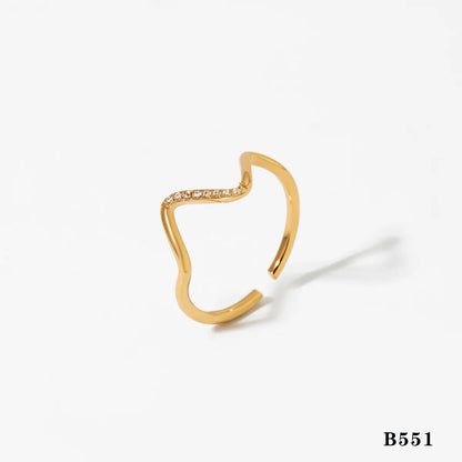 Wholesale-Jewelry-Casual-Waves-Solid-Color-316-Stainless-Steel-Diamond-16K-Gold-Plated-White-Gold-Plated-Gold-Plated-Inlay-Rings
