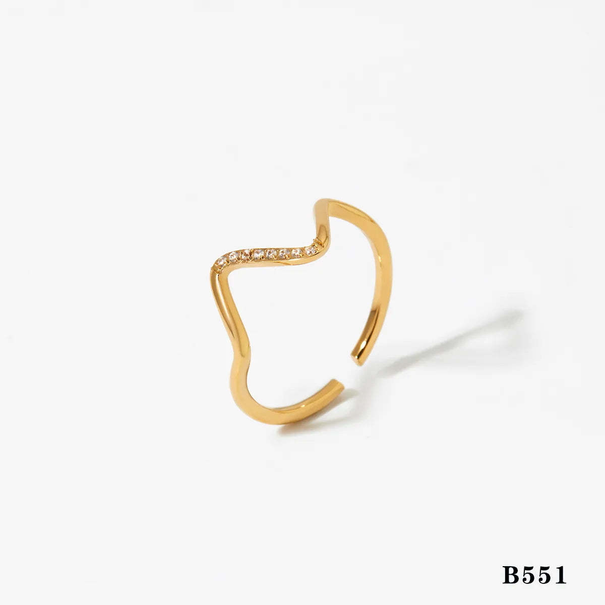 Wholesale-Jewelry-Casual-Waves-Solid-Color-316-Stainless-Steel-Diamond-16K-Gold-Plated-White-Gold-Plated-Gold-Plated-Inlay-Rings