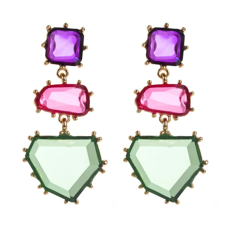 1-Pair-Casual-Vacation-Classic-Style-Irregular-Geometric-Square-Inlay-Alloy-Resin-Gold-Plated-Drop-Earrings-2