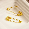 1-Piece-Hip-Hop-Solid-Color-Plating-304-Stainless-Steel-18K-Gold-Plated-Earrings