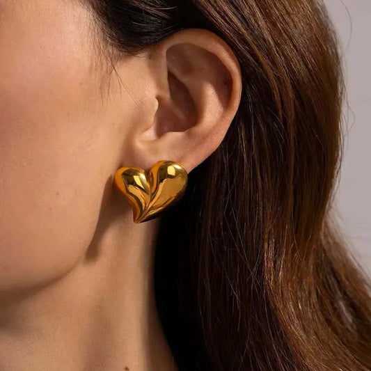 1-Pair-Sweet-Heart-Shape-304-Stainless-Steel-Ear-Studs