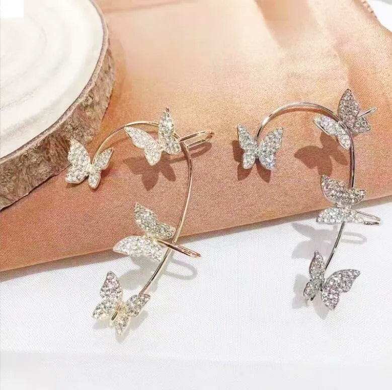Wholesale-Jewelry-Fashion-Butterfly-Alloy-Artificial-Rhinestones-Inlay-Ear-Clips