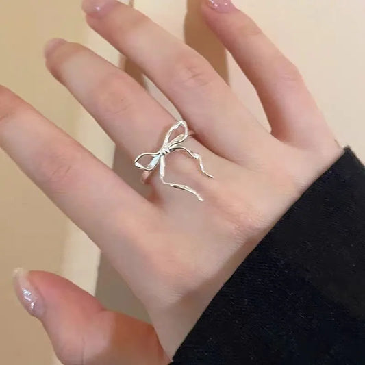 "Elegant dreamy Bow ring Adjustable ring for women-stylish and trending jewelry india