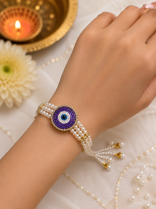 Evil Eye Bhai Bhabhi Rakhi Set