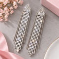classic zircon long Earrings
