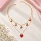 Cherry Heart Fruit Necklace