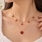 Cherry Heart Fruit Necklace