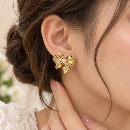 Bow oversized Statement Studs