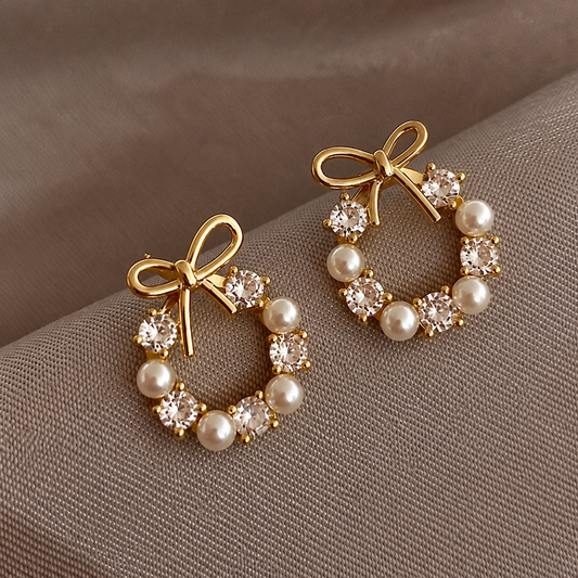 Bow Round Studs