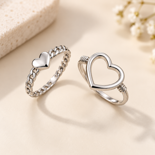 Cute Hearts Rings " combo"