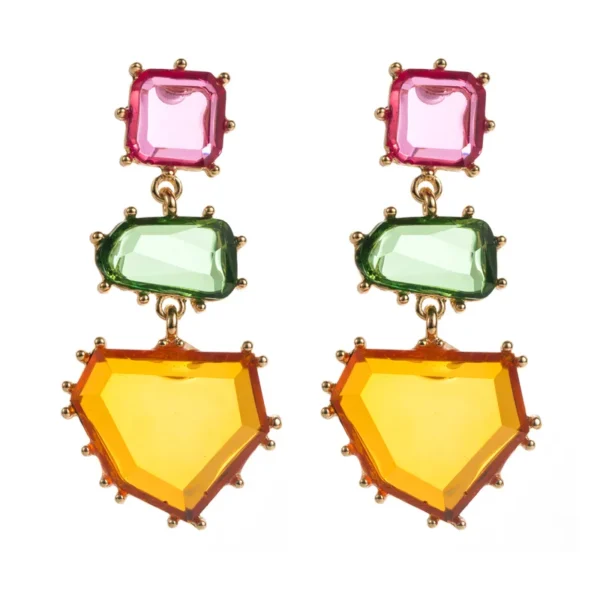 Multicolor Stone Earrings - Image 4