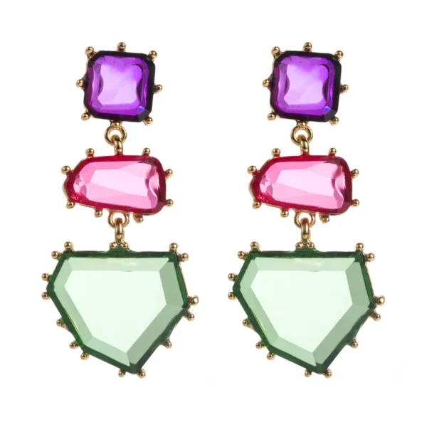 Multicolor Stone Earrings - Image 3