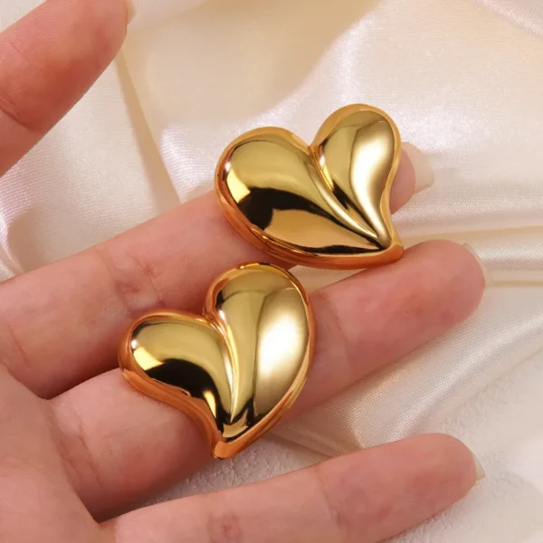 Heart Oversized Studs - Image 3