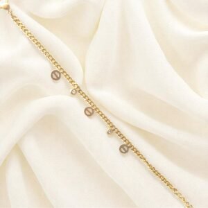 Elegant Gold-Plated Charm Bracelet