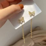Pretty Butterfly chain Long Earrings🦋