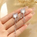 Daisy Heart Long Earrings